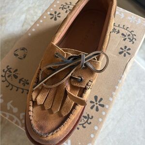 Free People Tan Suede Moccasin Loafers